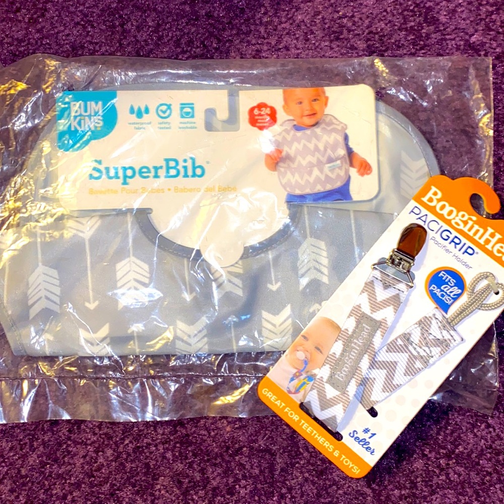 Baby bundle super bib & pacigrip
